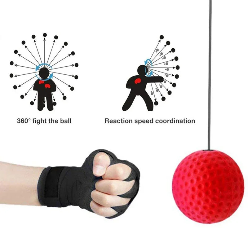 Boxing Training Reflex Ball – Hand-Eye Coordination for MMA & Fitness