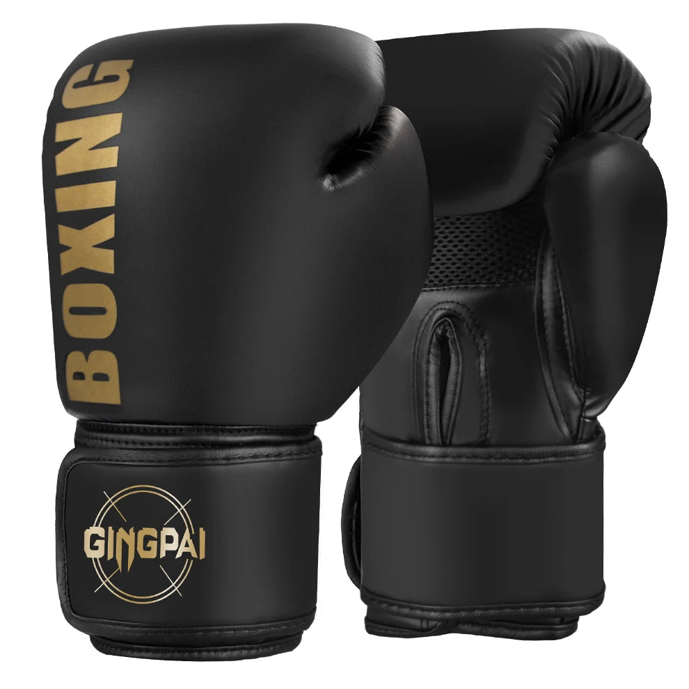 Muay Thai & Boxing Gloves – Durable PU Leather (All Sizes)